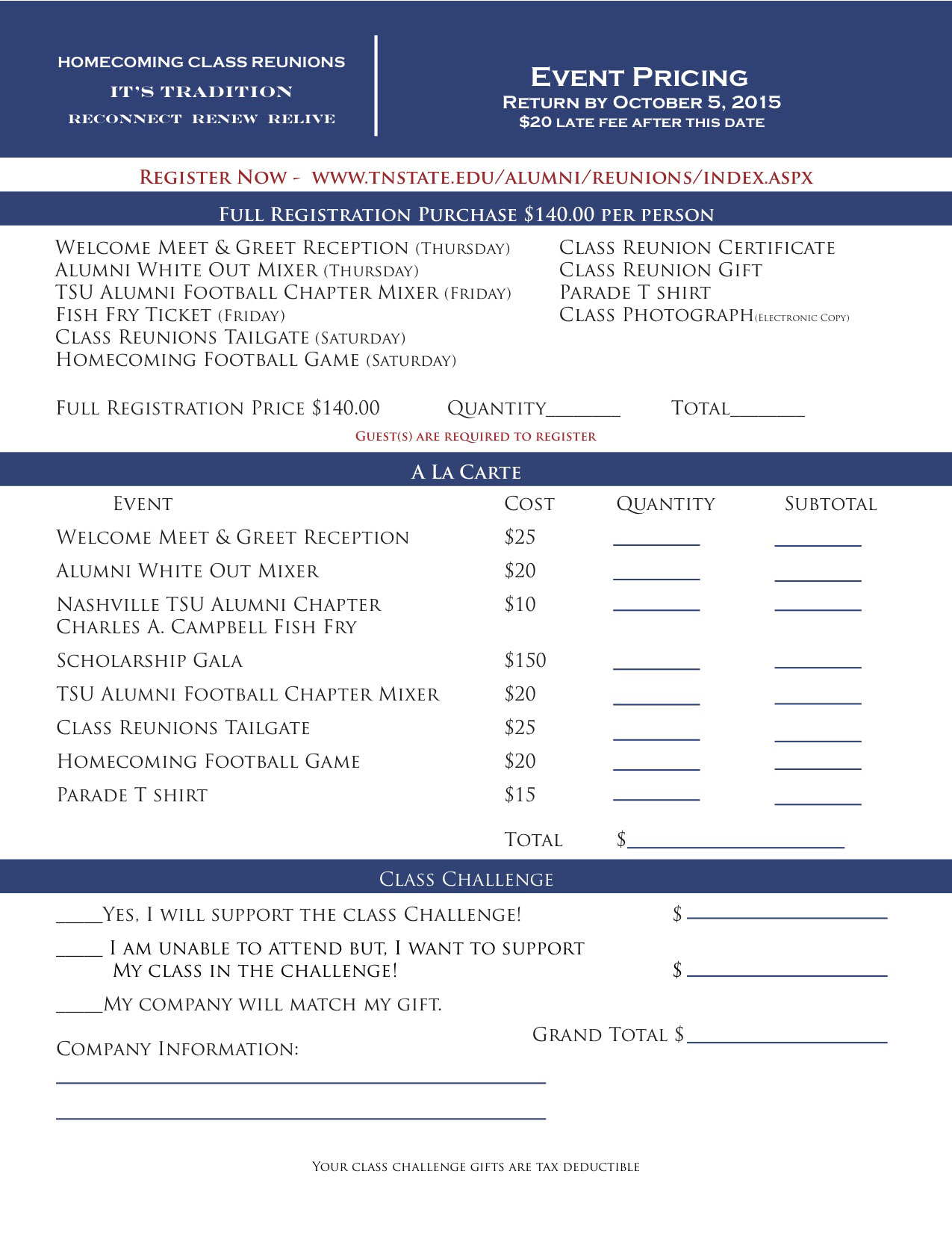 Event Pricing