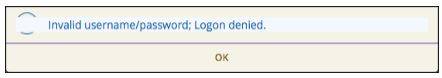 Banner login error - Login Denied