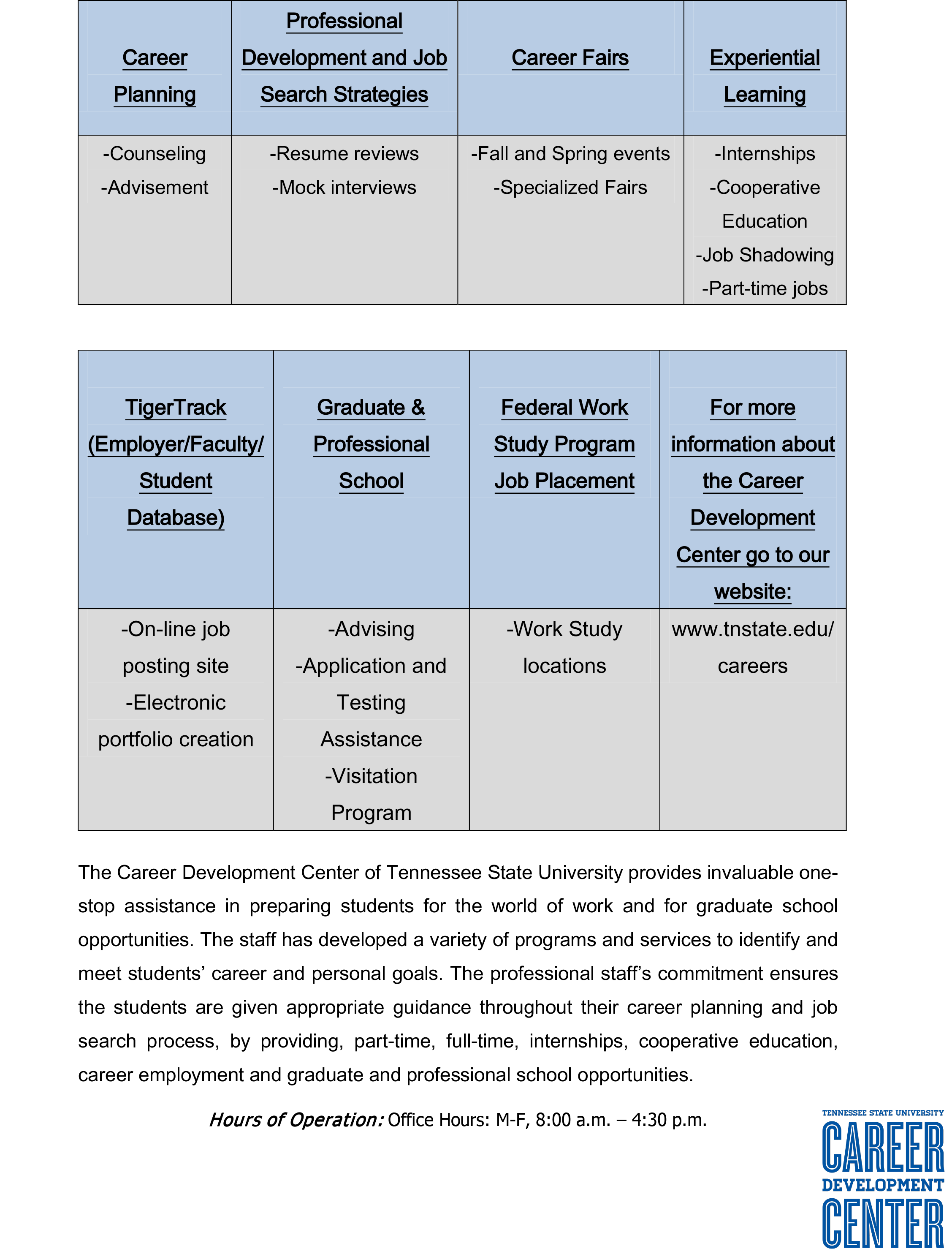 Career Planning & Job Search
