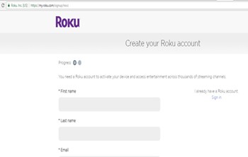 Roku Sign Up 