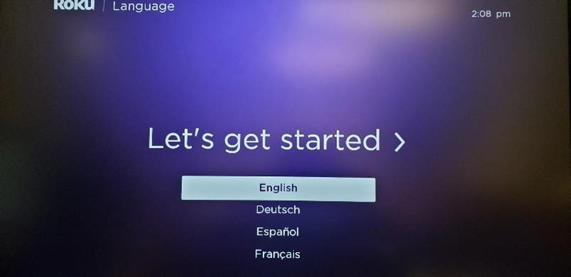 Let's Get Started screen