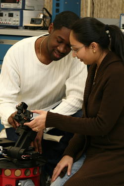 students in lab