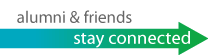 Alumni and friends - Stay connected arrow graphic