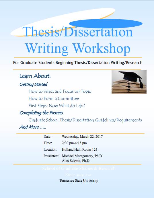 Dissertation workshop