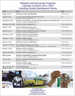 Thumbnail of research calendar for fiscal year 2016