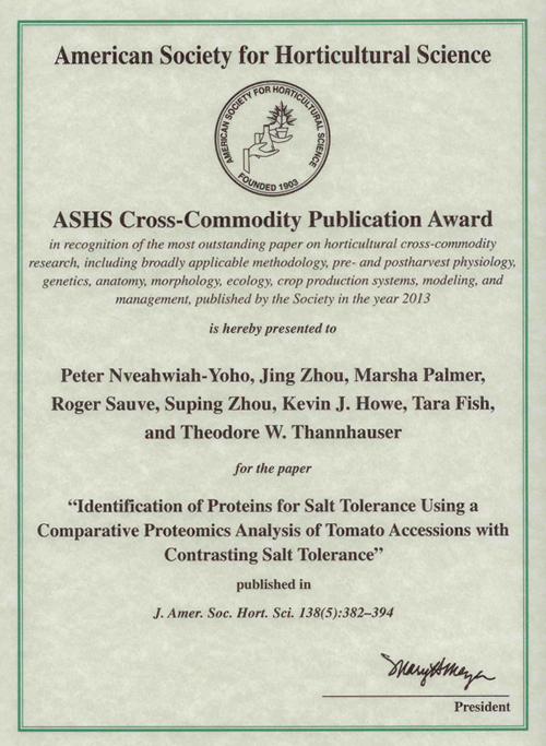ASHS Award 2013