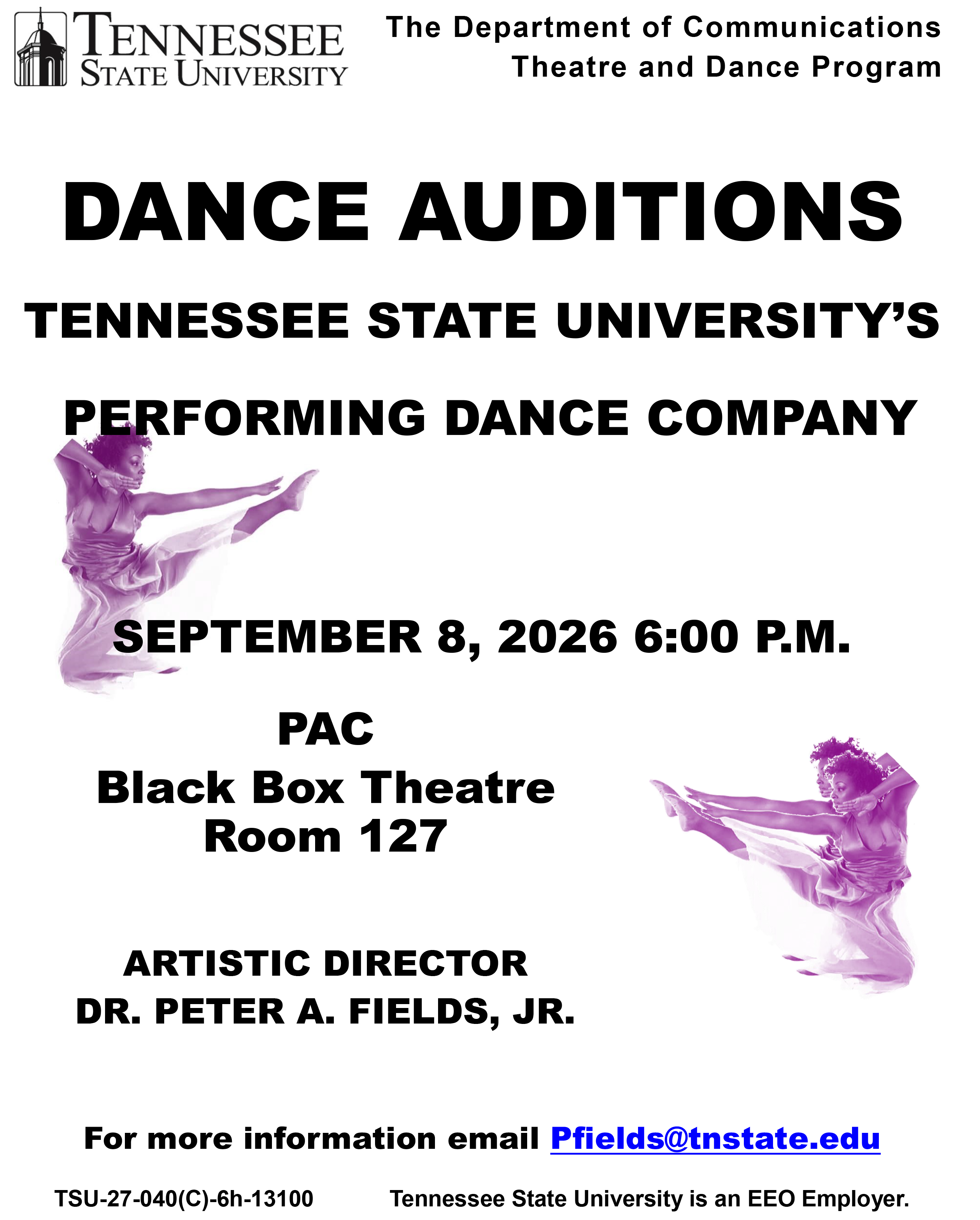 Fall 2026 Dance Concert Auditions