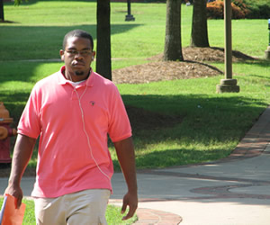 Student on Lawn