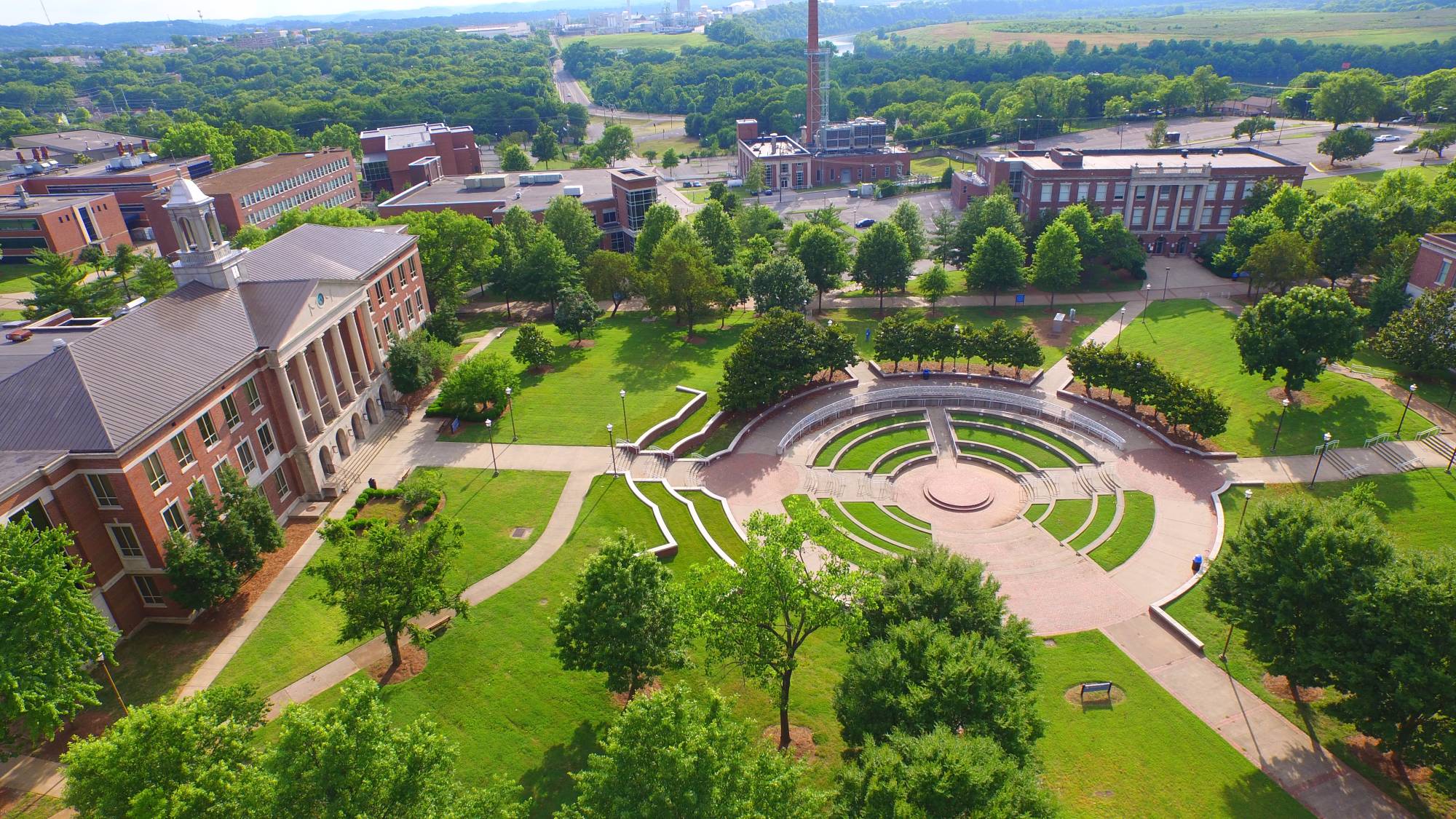 student on campus