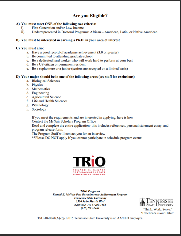 McNair Scholars Program Pic 2