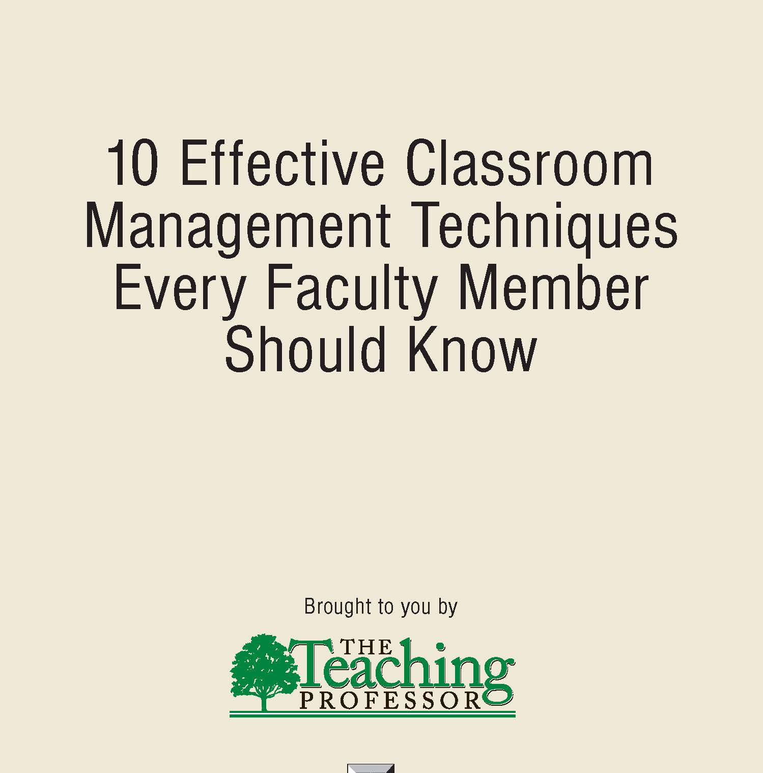 Effective Classroom Management