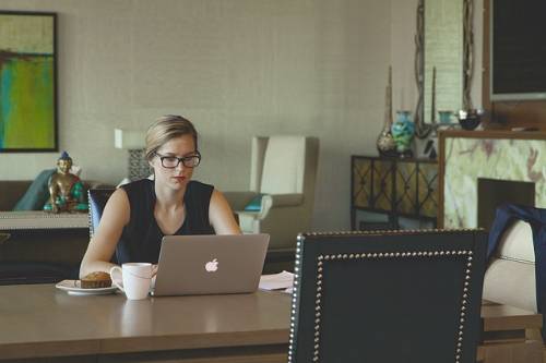 lady at desk