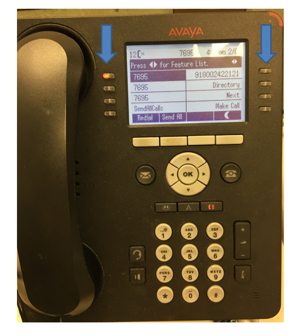 Avaya Phone Screen Selection Buttons