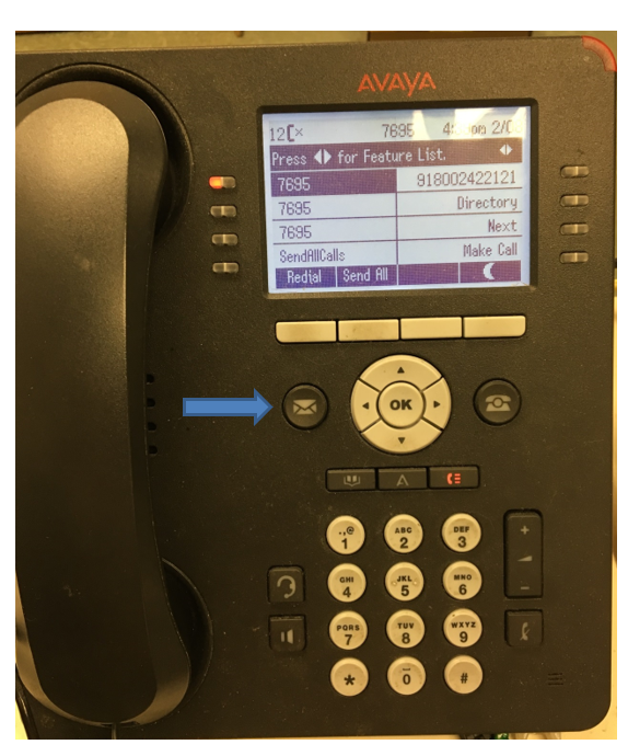 Avaya Phone Voice Mail Button