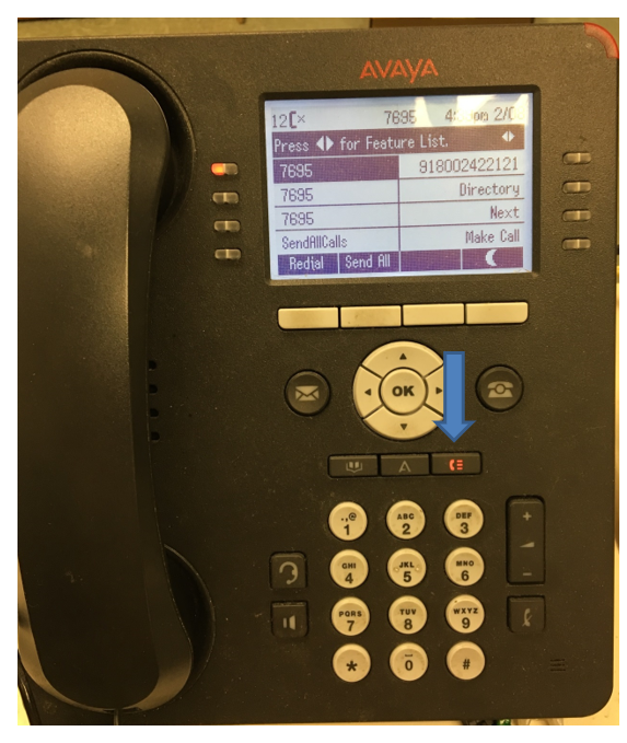 Avaya Phone Call History Button