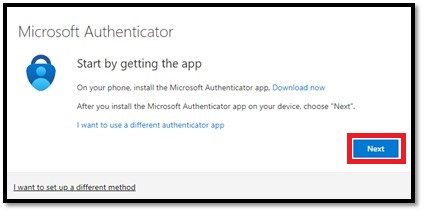 MYTSU Microsoft Authenticator App Page