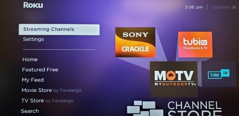 Roku Xfinity Streaming Channels Screen