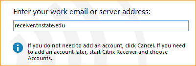 Citrix Server Address