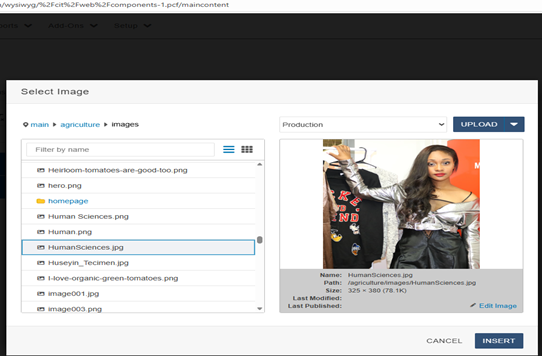 component select image