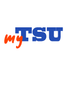 the text my in an orange font color with the word TSU beside it in a blue font color