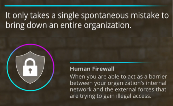 Be a human firewall