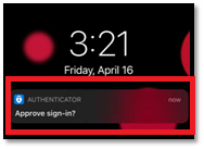 Approve Sign In Notification on Phone