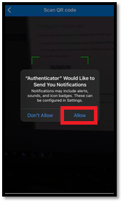 Allow Button to Allow Notifications