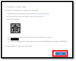 Configure Mobile App Next Button