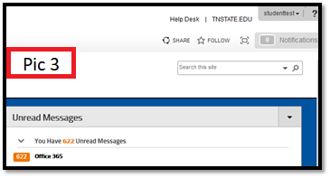 MyTSU Homepage After Successful Log In
