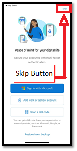 Skip Button After Accepting Privacy Agreement