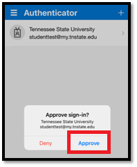 Approve Button Click on App