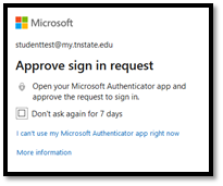 Approve Sign In Request Open App Selected
