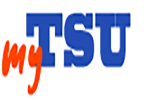 the text my in an orange font color with the word TSU beside it in a blue font color