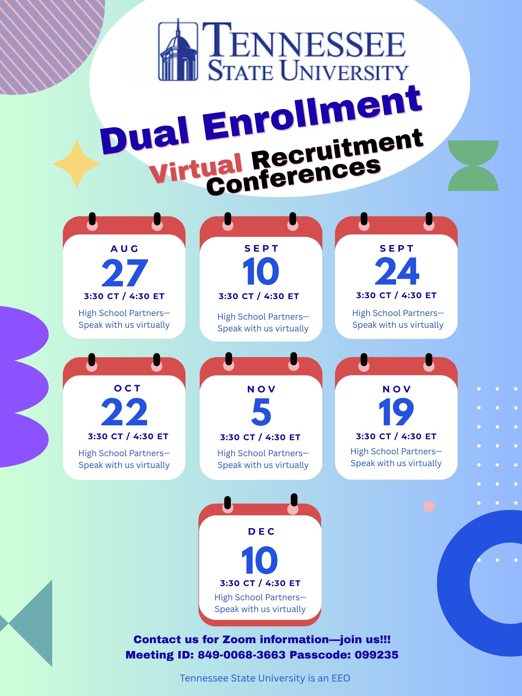 DE Virtual Conference Fall 2026