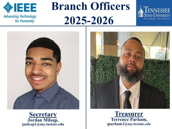 Secretary Jordan Milsap | Treasurer Terrence Parham