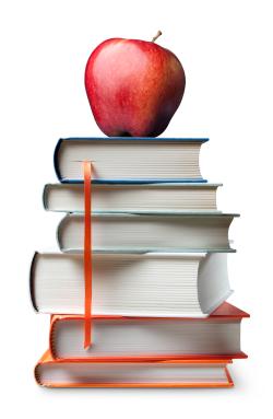 apples and books decoration