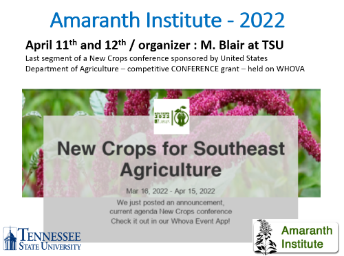 Presentation - Amaranth Institute 2022