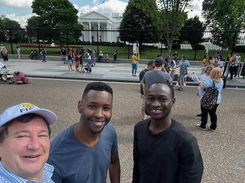 World Bank Trip Members Outside the White House