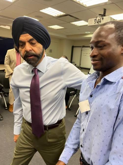 Mustapha Olawuni with World Bank President