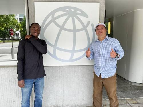 Dr. Blair and Mustapha at World Bank