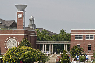 front of campus