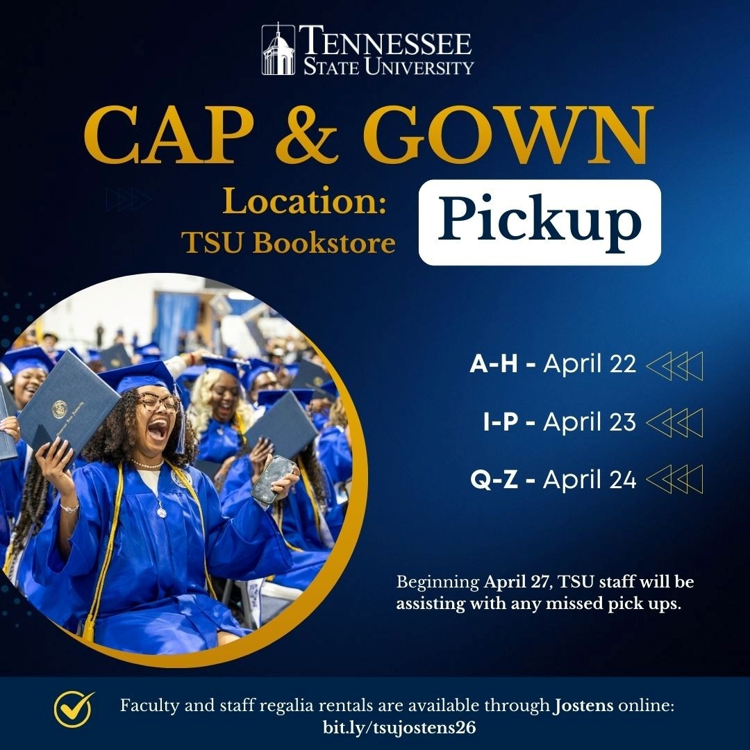 Spring 2026 Cap and Gown Pickup
