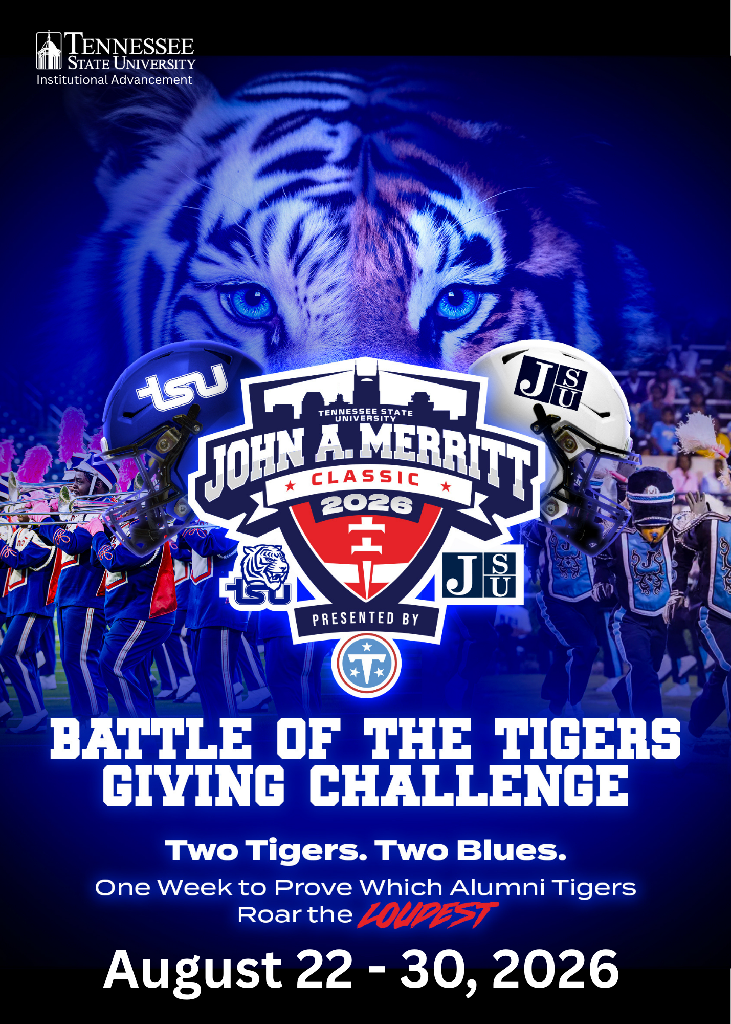 Poster for the Battle of the Tigers Giving Challenge