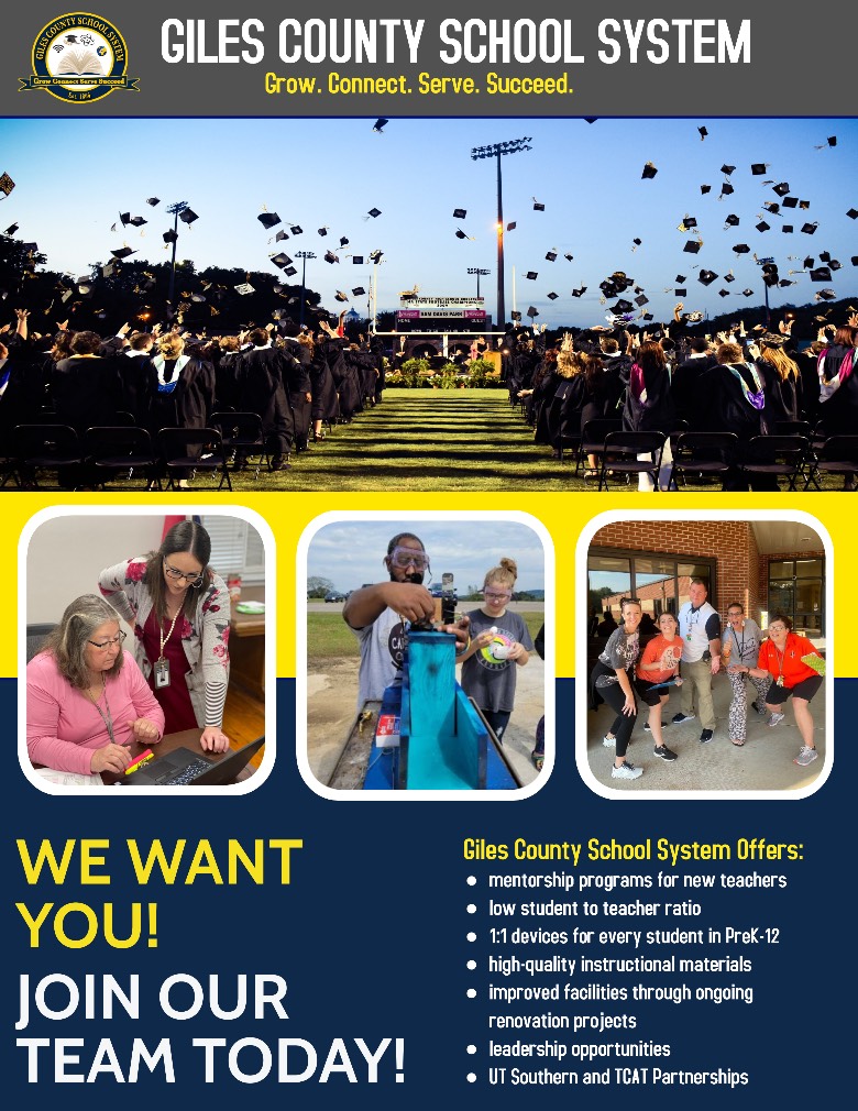 Giles County Teacher Recruitment Flyer