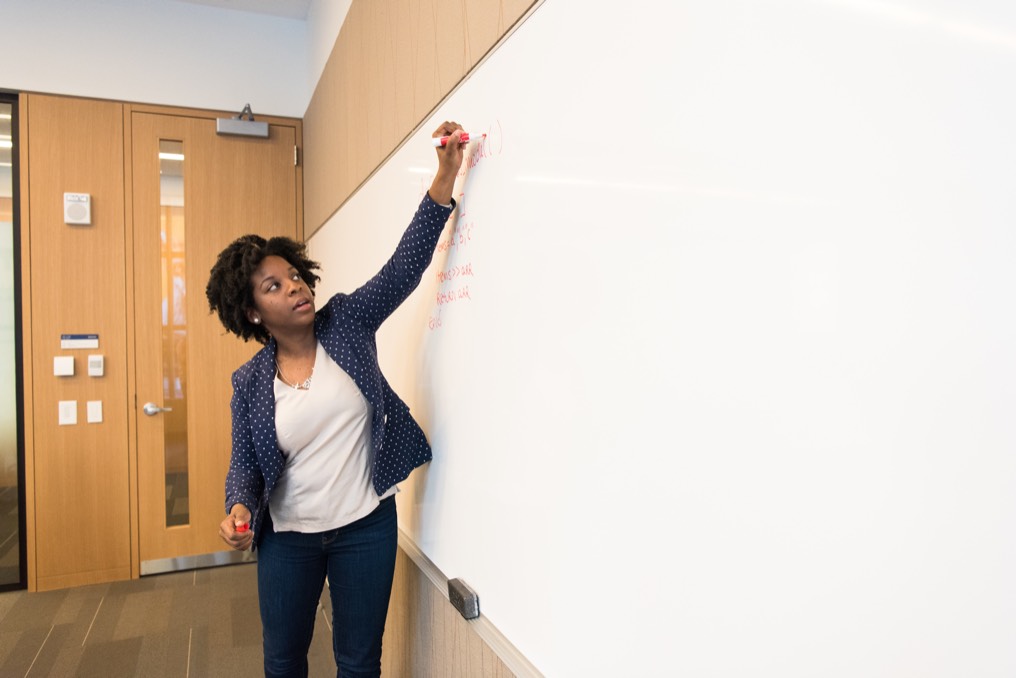 student on campus