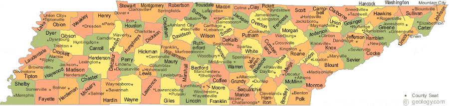 Middle TN counties