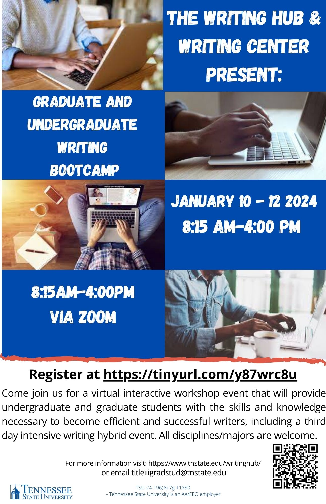 writing bootcamp flyer January 24